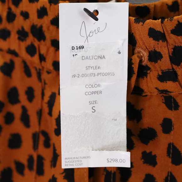 Joie Pants Womens Small Animal Print Pull On Lounge Wear Mob Wife Pockets New - Picture 9 of 14